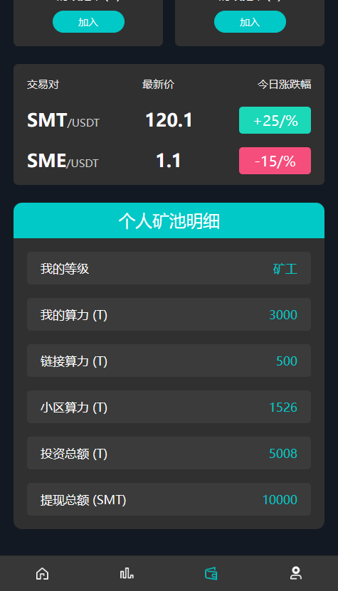 DAPP类的挖矿源码测试图5