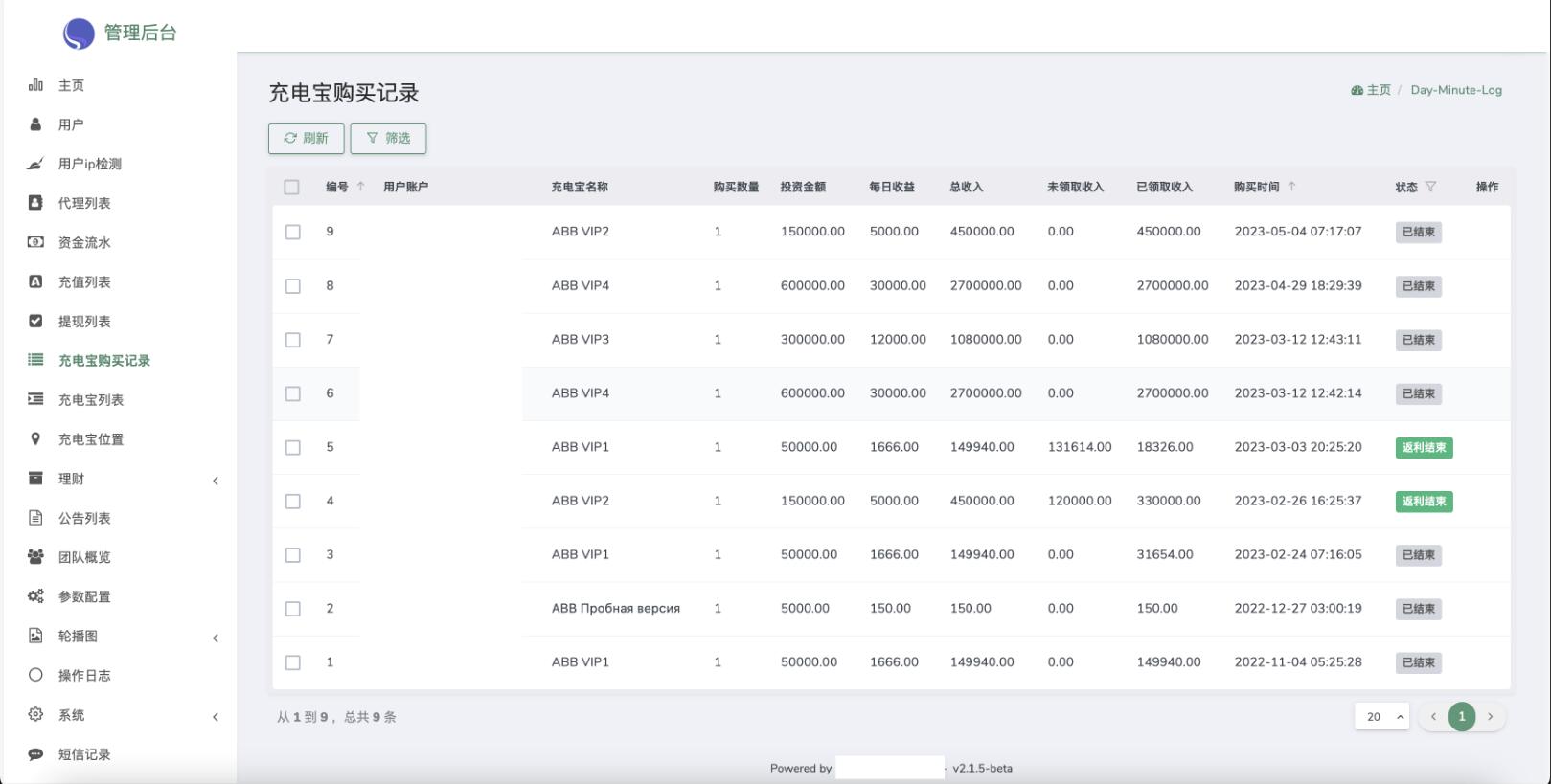 多语言共享充电投资理财源码-共享充电管理系统源码图7